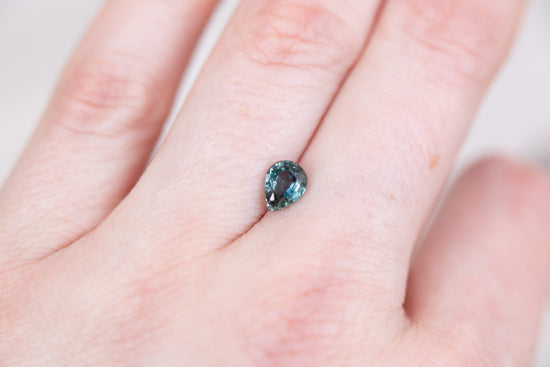 1.03ct pear teal blue sapphire