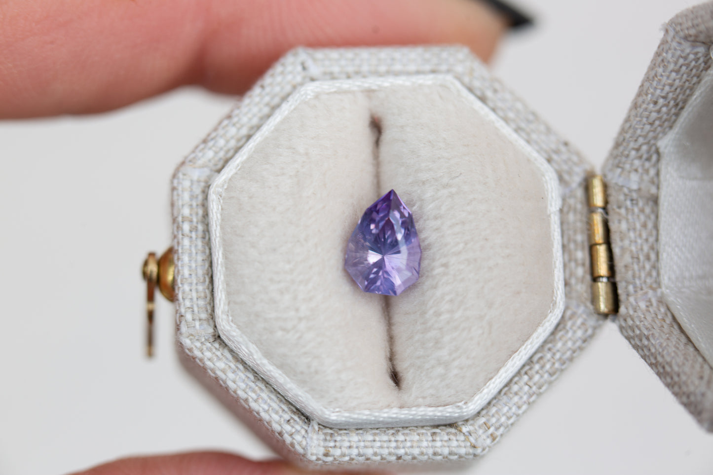 1.25ct pear purple sapphire