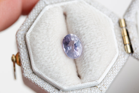 1.13ct oval opalescent light purple/pink sapphire