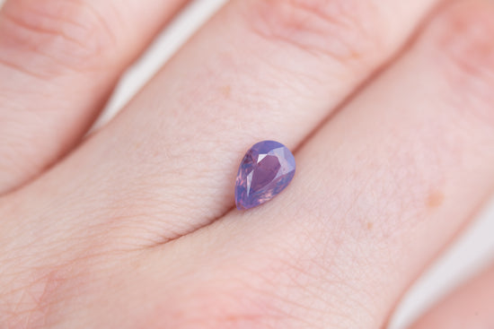 1.23ct pear opalescent purple sapphire