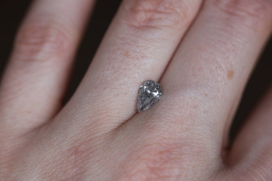 Load image into Gallery viewer, .9ct pear salt and pepper diamond
