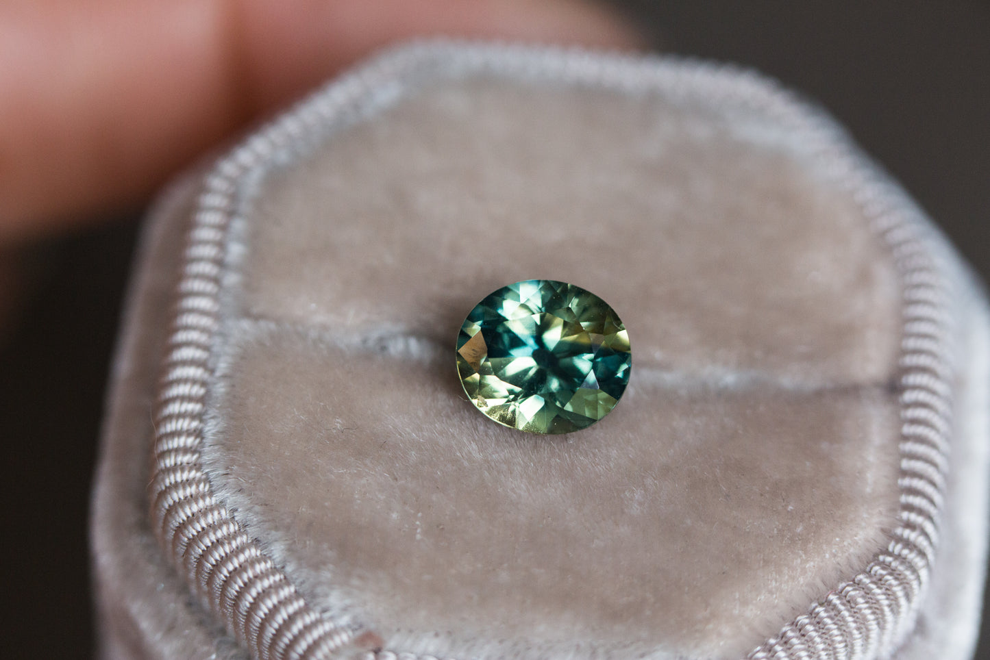 2.61ct oval parti sapphire