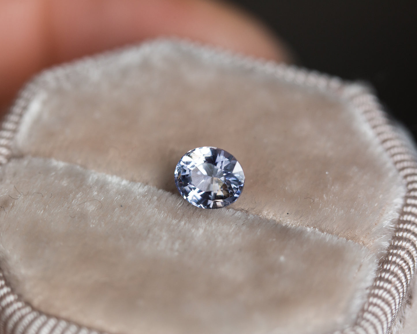 1.19ct oval light blue parti sapphire