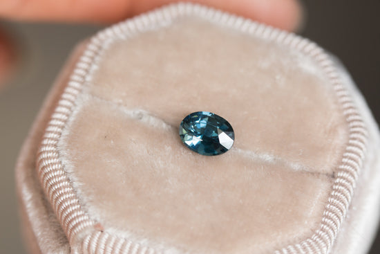1.08ct oval deep blue sapphire