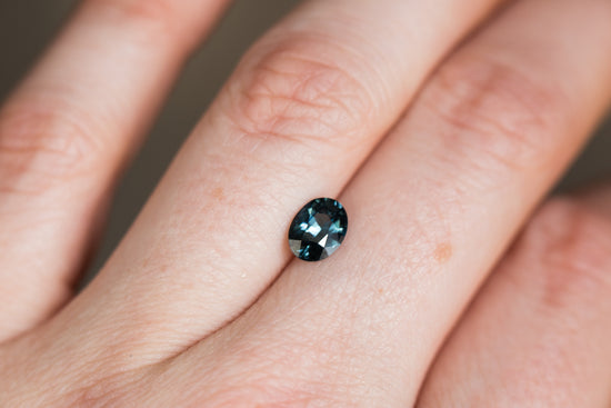 1.08ct oval deep blue sapphire