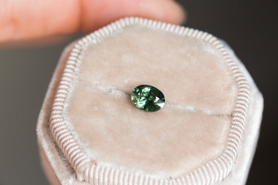 1.12ct oval green sapphire