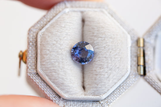 1.14ct round purple blue sapphire