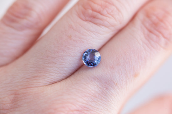 1.14ct round purple blue sapphire