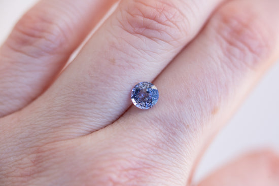 1.09ct round purple blue sapphire