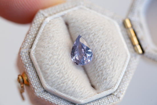 Load image into Gallery viewer, 1.27ct pear purple sapphire

