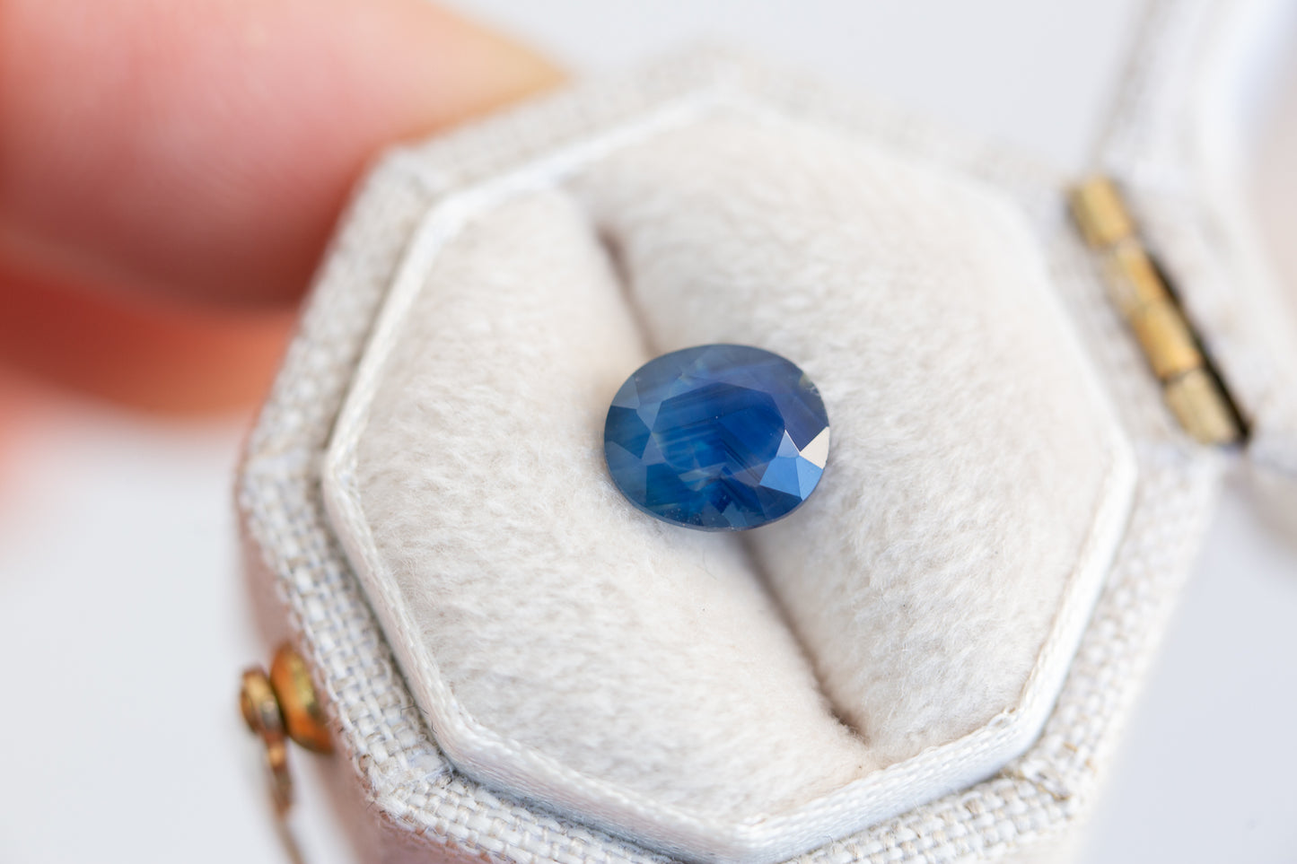 1.53ct opaque blue sapphire
