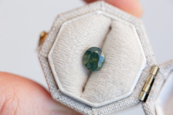 1.18ct oval opaque murky green sapphire
