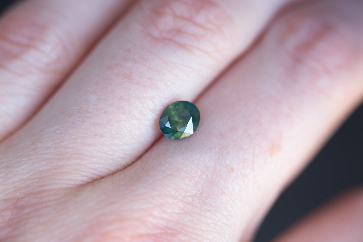 1.18ct oval opaque murky green sapphire