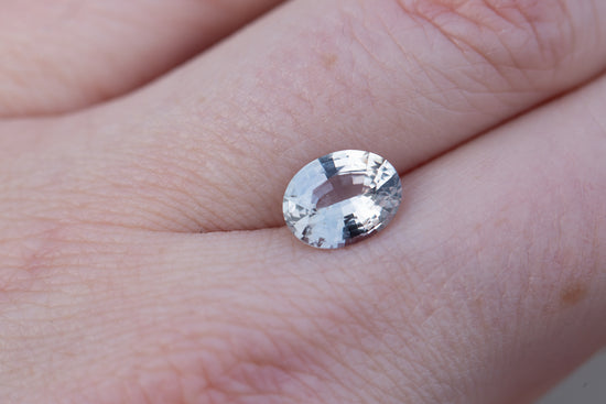 2.39ct oval silver grey sapphire