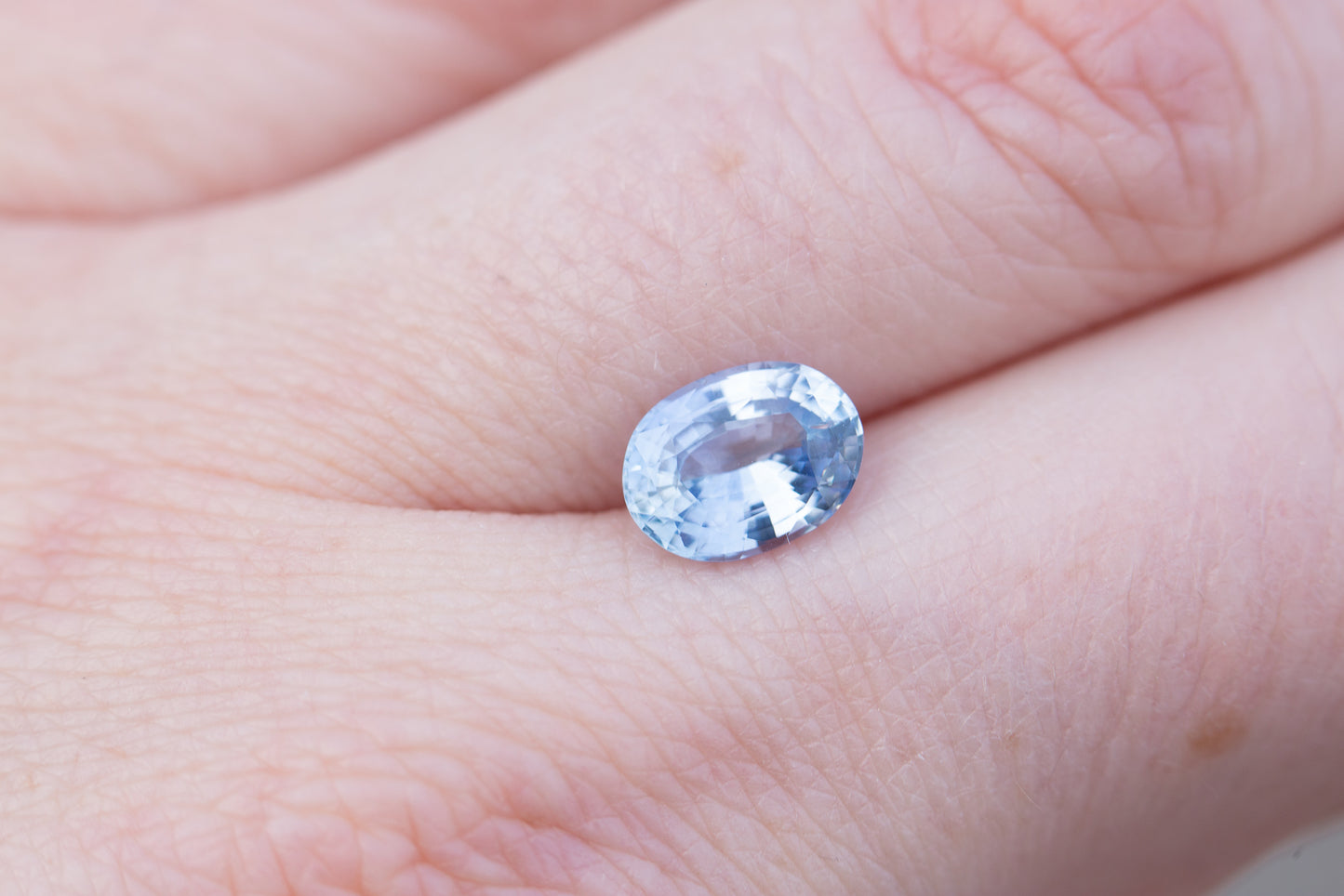 2.02ct oval powder blue periwinkle sapphire