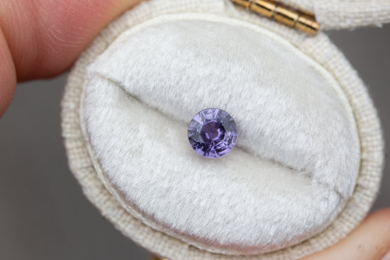 .63ct round purple sapphire
