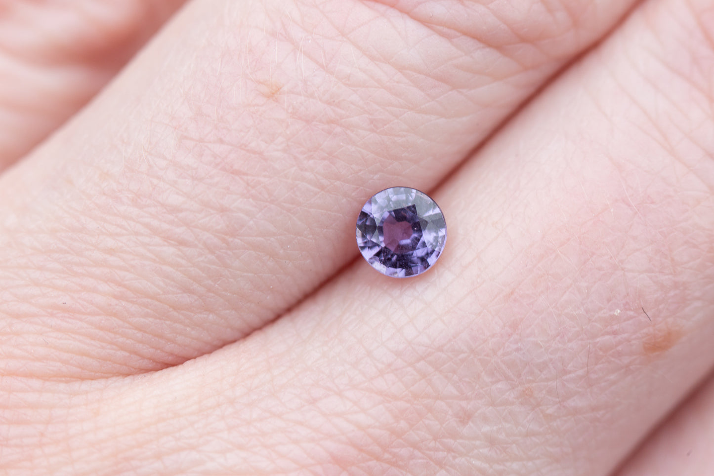 .63ct round purple sapphire