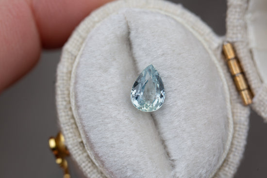 Load image into Gallery viewer, .97ct pear light pastel blue teal sapphire
