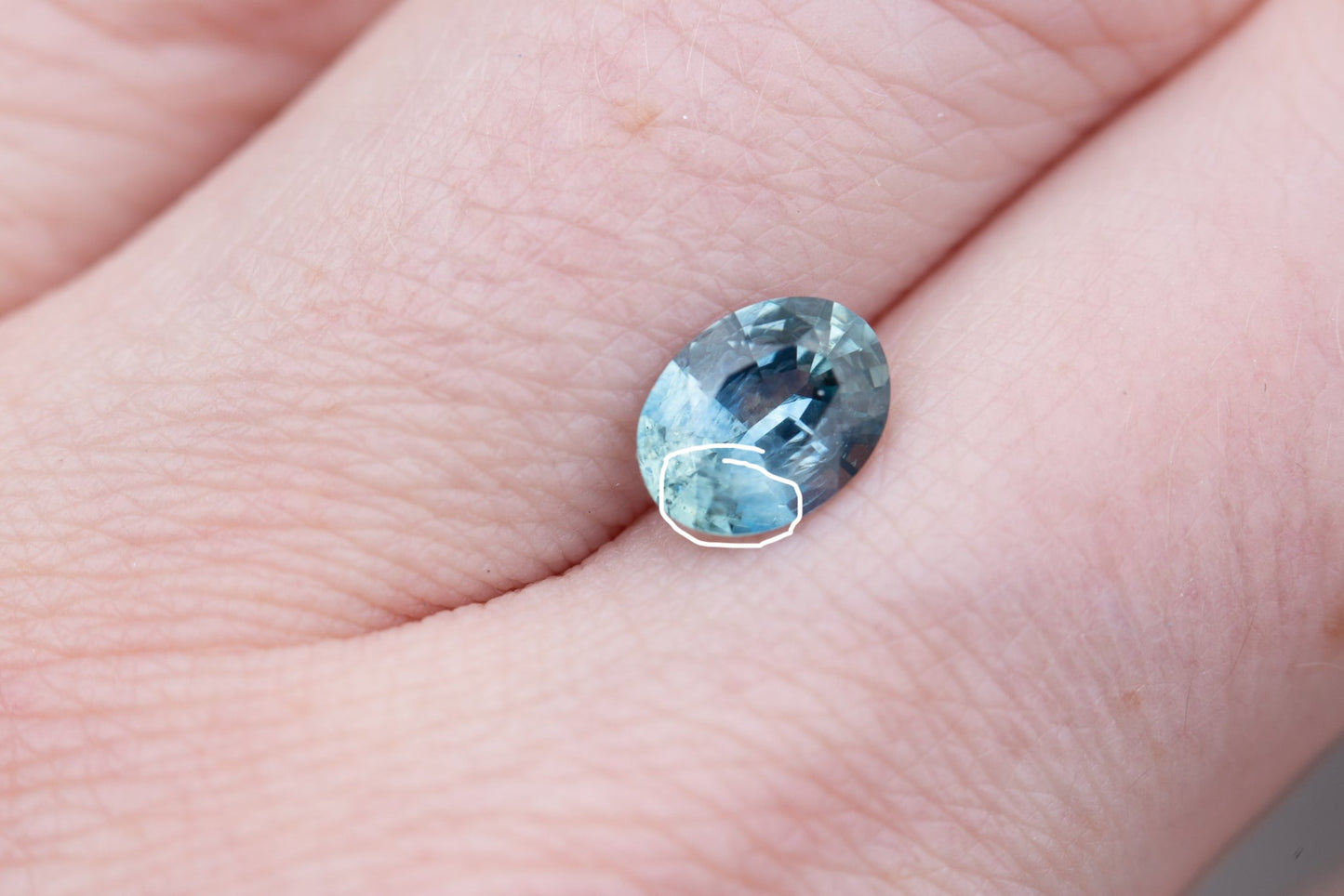 1.49ct oval blue teal sapphire