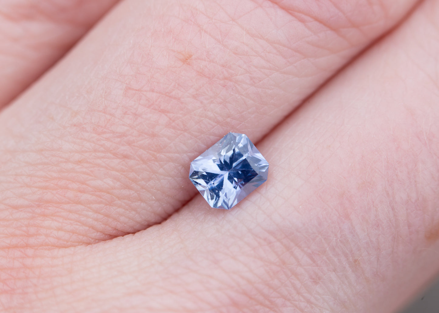 .99ct radiant cut light/medium blue sapphire