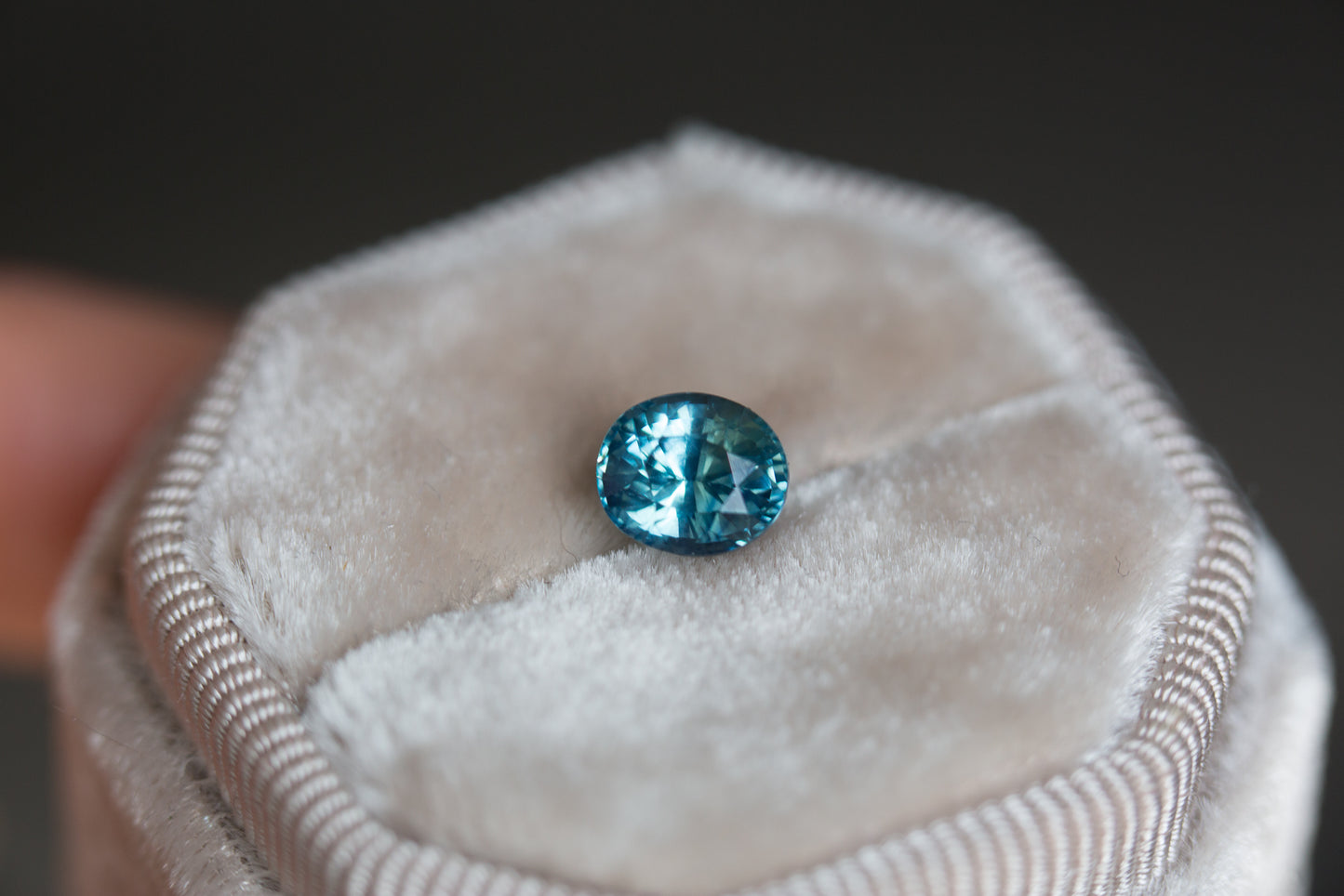 2.01ct oval blue green sapphire