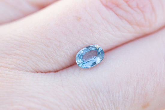 1.08ct oval light blue sapphire