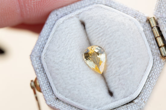 .85ct pear yellow sapphire