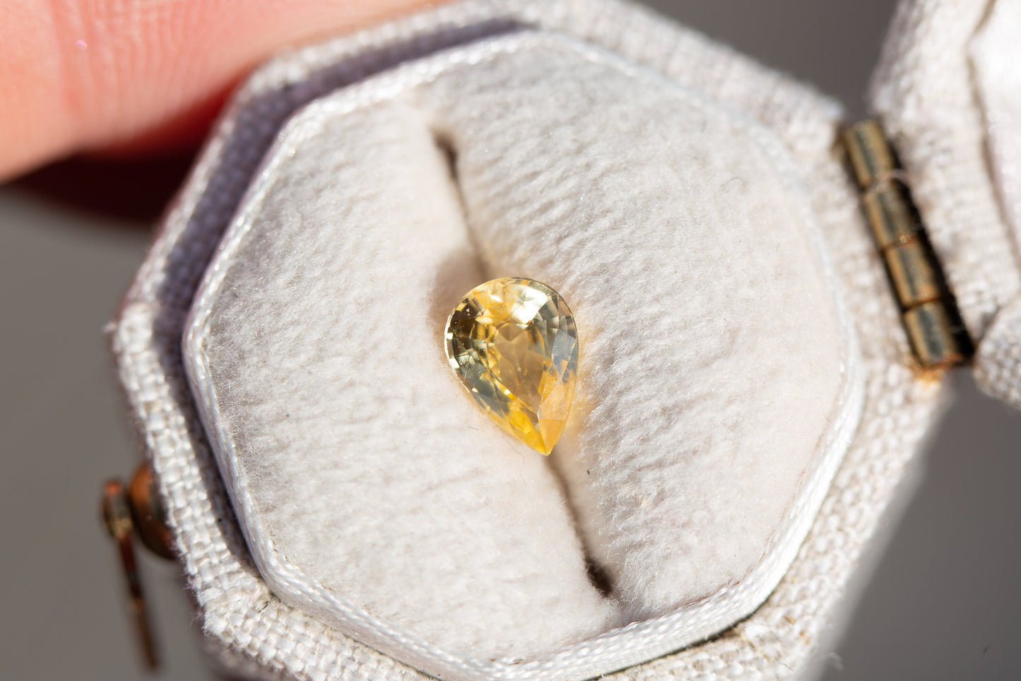 .85ct pear yellow sapphire