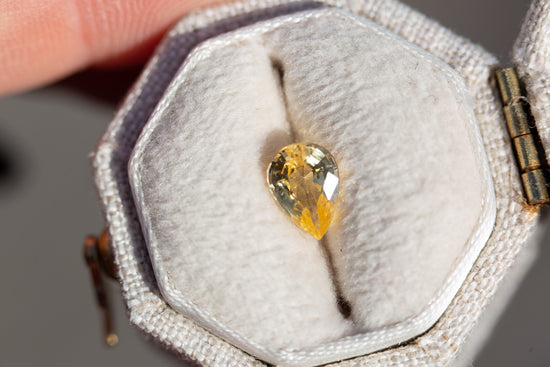 .85ct pear yellow sapphire