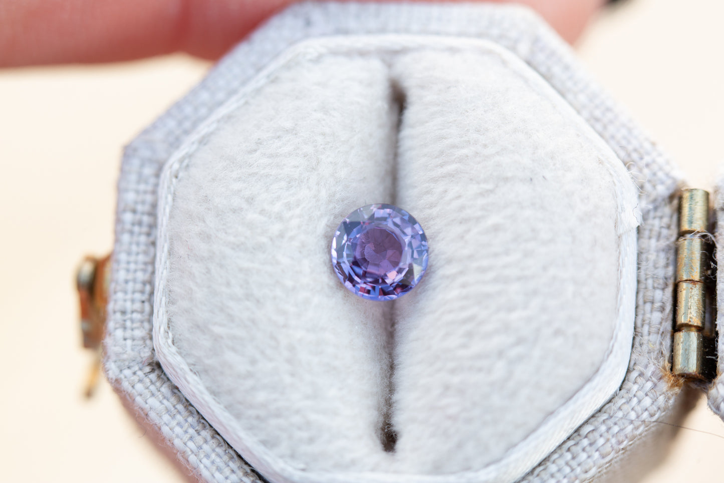 .67ct round deep purple sapphire