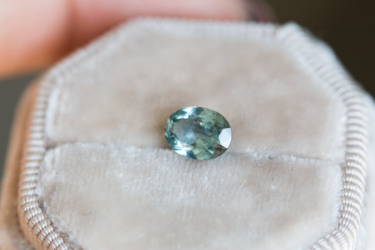 1.38ct oval teal Montana sapphire