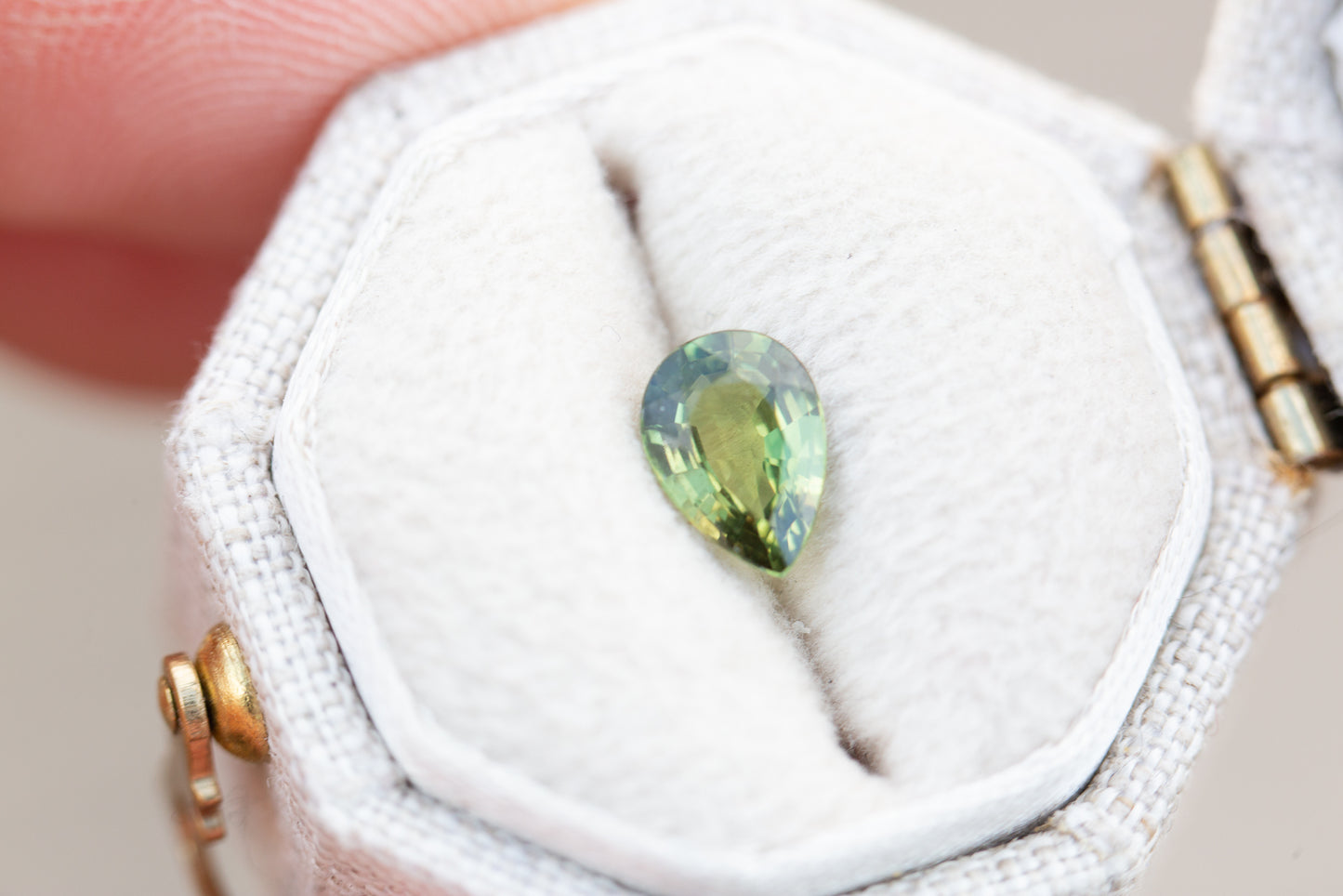 .84ct pear green sapphire