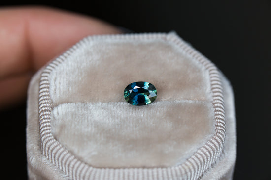 .99ct oval blue green sapphire