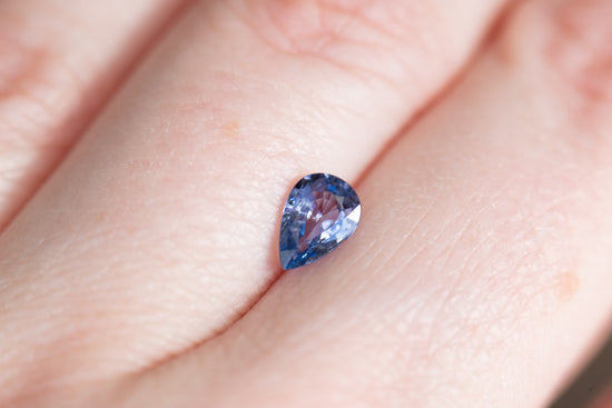.86ct pear blue purple sapphire