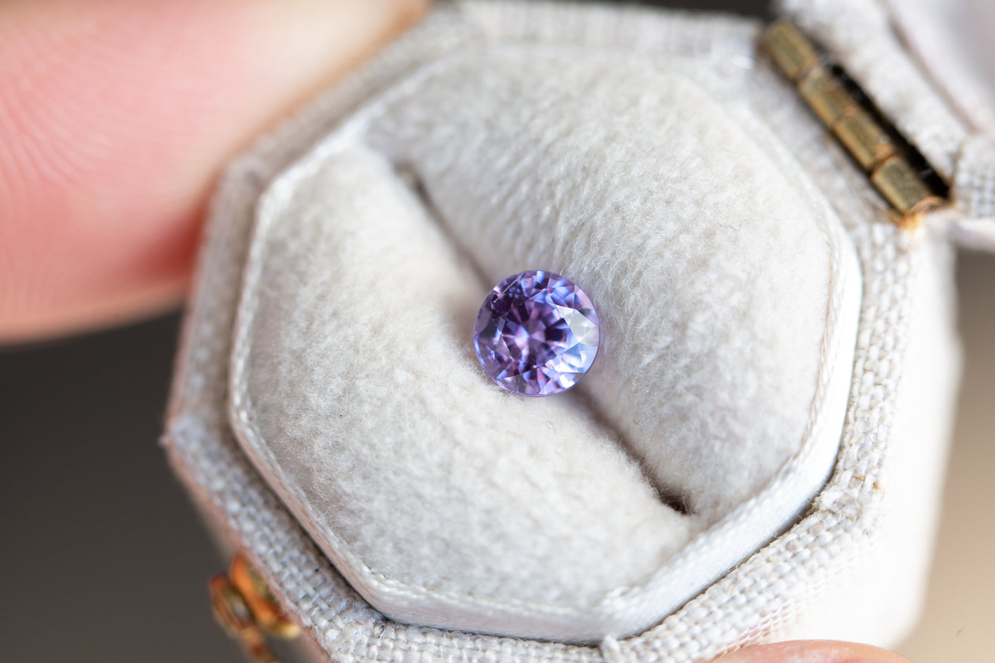 .73ct round purple sapphire
