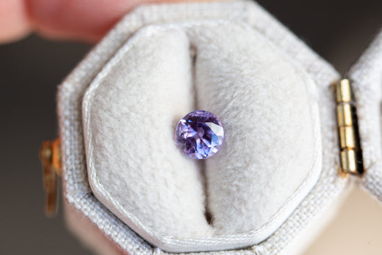 .73ct round purple sapphire