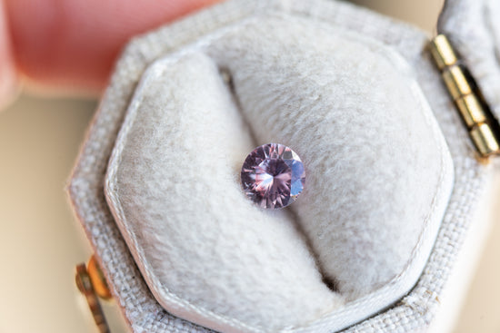 .5ct round pink mauve sapphire