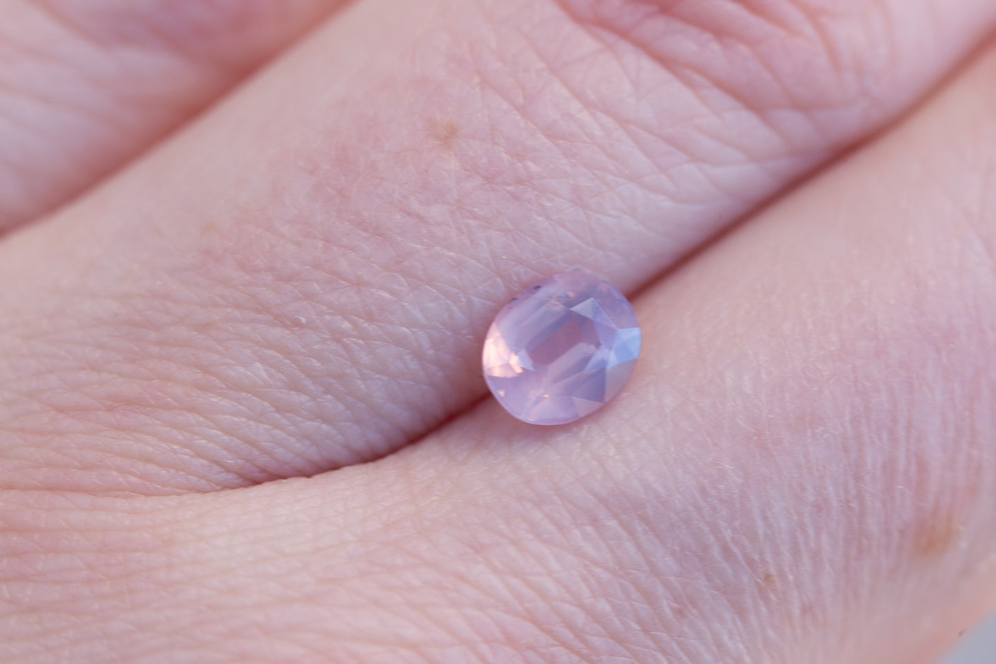 1.04ct oval opalescent light pink sapphire
