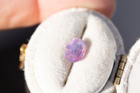 1.53ct oval opalescent pink purple sapphire
