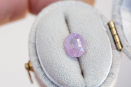 1.82ct oval opalescent light/medium pink sapphire
