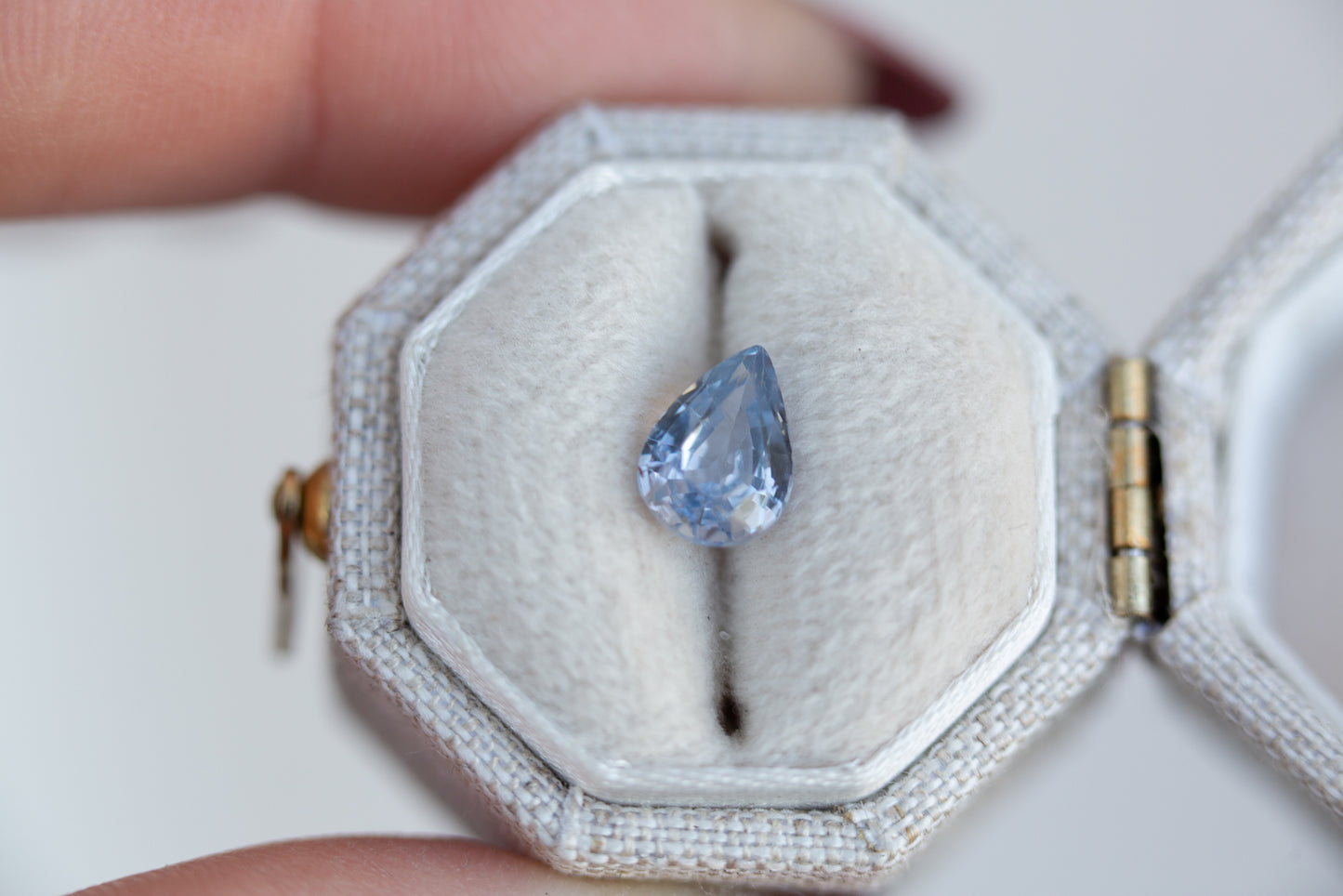 1.32ct pear pastel blue sapphire