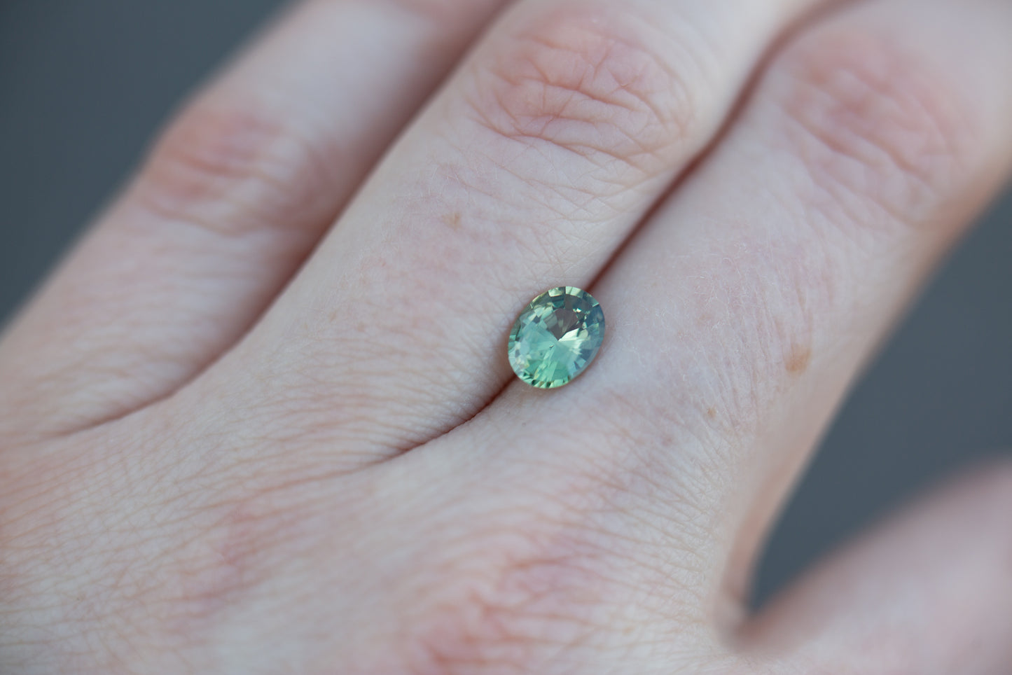 1.2ct oval green sapphire