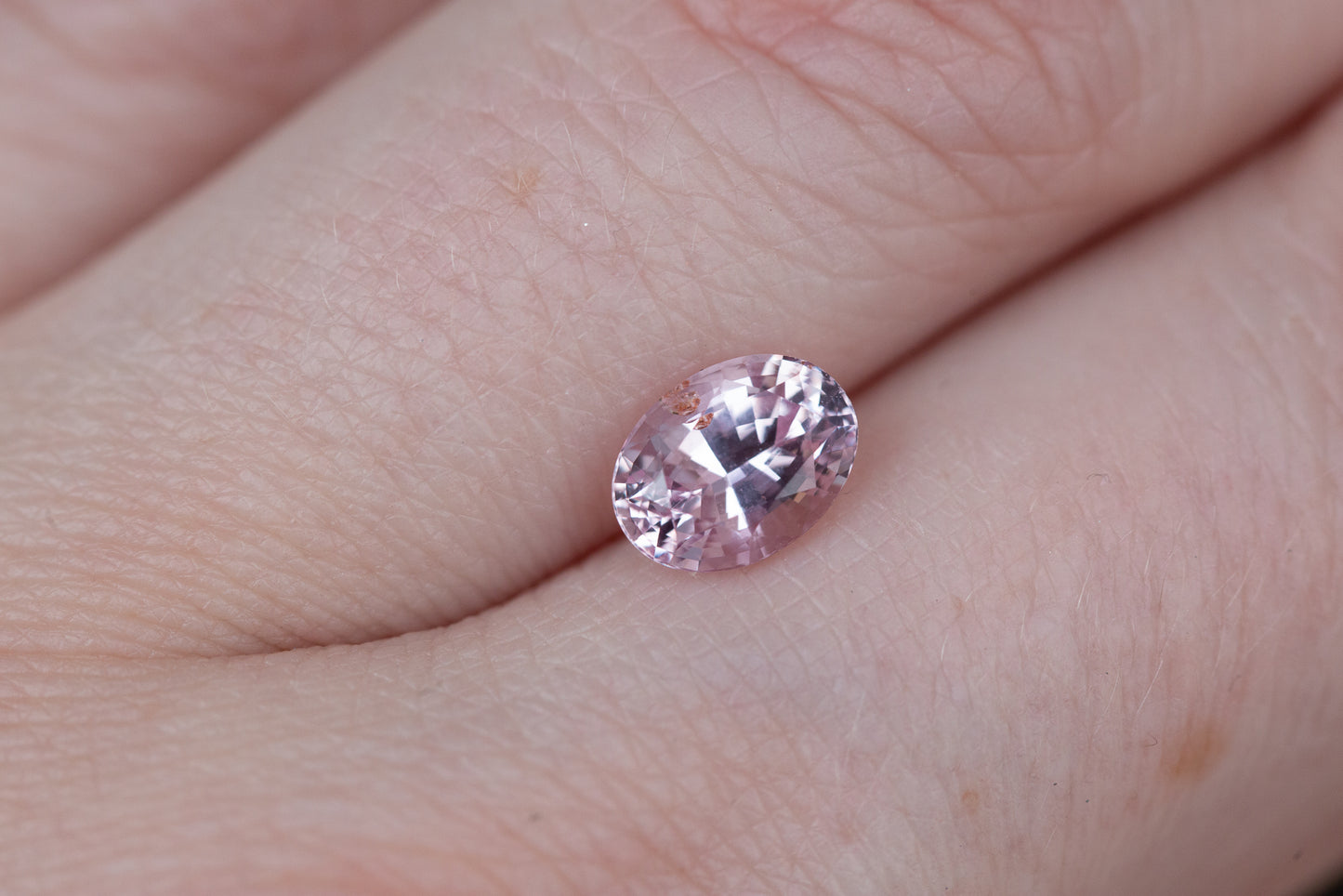 1.66ct oval light pink sapphire