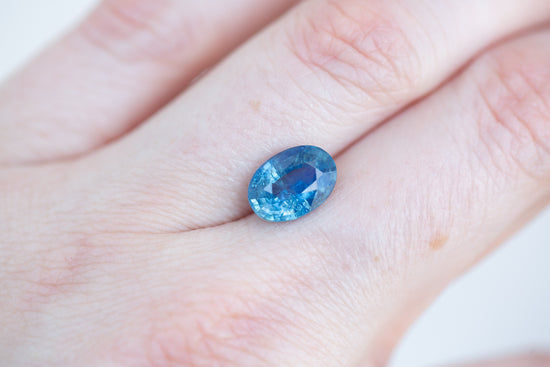 3.52ct oval blue sapphire