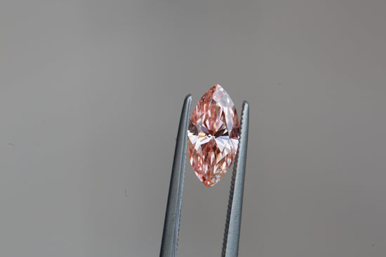 1.19ct marquise fancy pink lab diamond