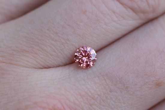 .58ct round fancy vivid pink lab diamond
