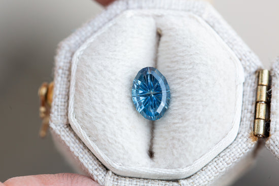 1.21ct blue Montana sapphire- Starbrite cut by John Dyer