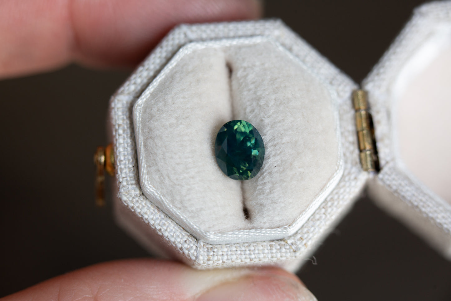 1.63ct opalescent blue green sapphire