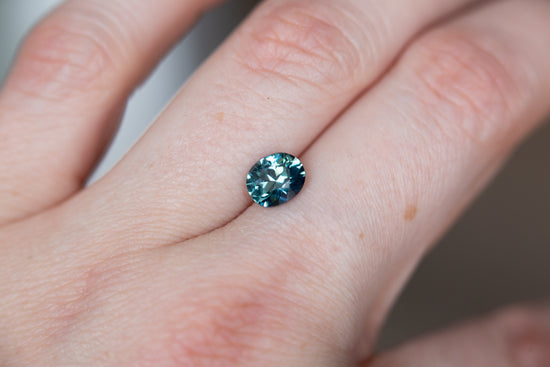 1.7ct blue teal oval sapphire