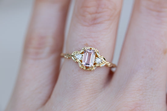 The Evelyn setting with lab pink sapphire – Oore jewelry